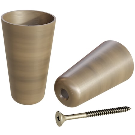 Brass Slipper Cups - 1.26 Diam X 2.165 H - Antique Brass